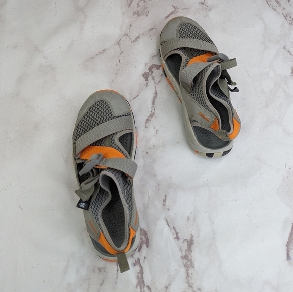 Chaco Sandal Mens Size 9 Gray Orange Shoe Sport Adjustable Odyssey - Picture 6 of 9